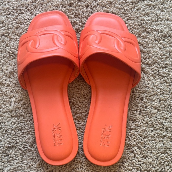 Nordstrom Rack Vibrant Orange Slide Sandals - Size 7 - Picture 6 of 6
